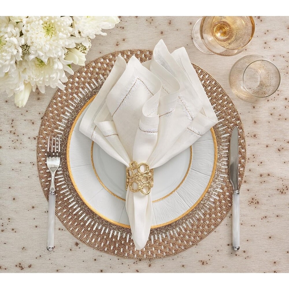 Kim Seybert Palisade Placemat in Gold & Silver, Set of 2